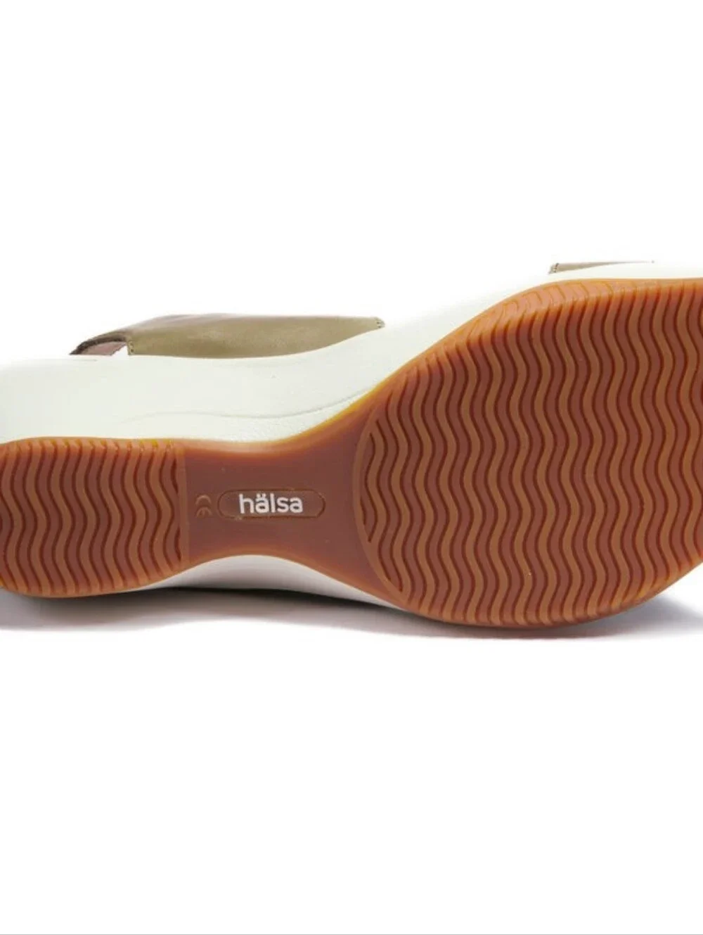 Halsa Chantal Wedge Comfort Sandals, Velcro Strap, Leather Uppers And Footbeds